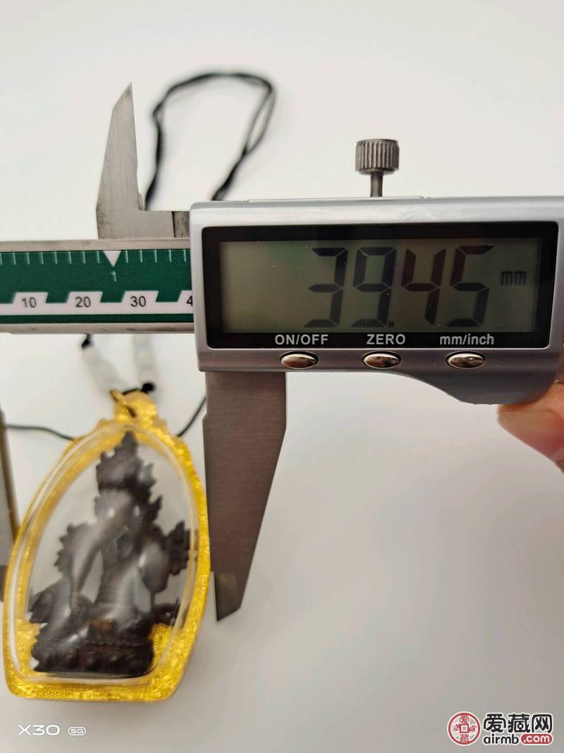 铜质绿度母吊坠  亚克力包镶
