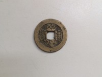 乾隆通宝黄铜八卦方孔花钱