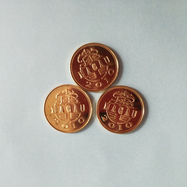 澳门一毫硬币3枚如图所示按图发货全国包邮只发挂号信