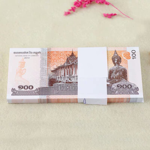 柬埔寨100瑞尔整刀100张外国钱币纸币亚洲货