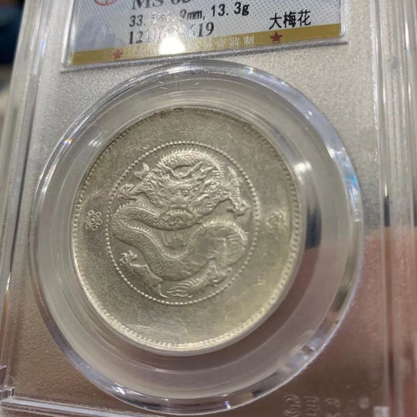 稀少品种大梅花云南半圆龙银元,公博高分6
