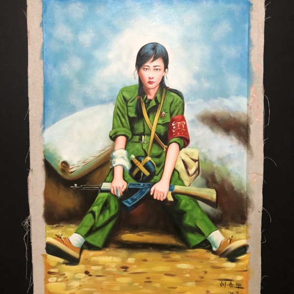 刘春华人物,纯手绘油画,10474左右