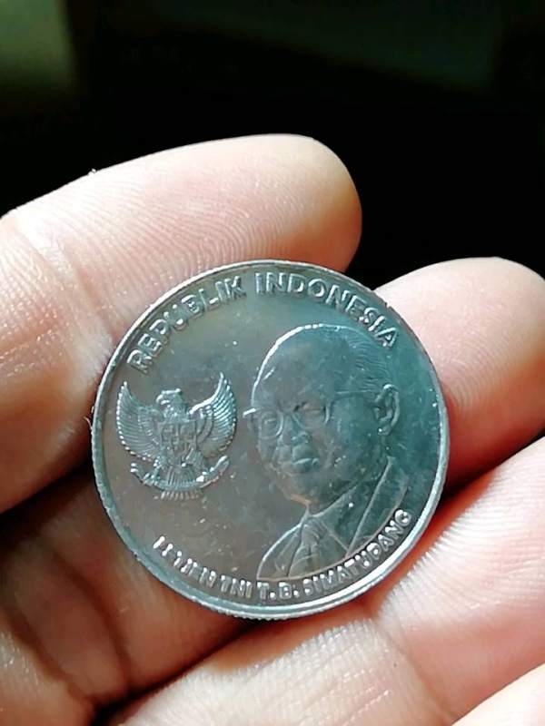 新版印度尼西亚高值500卢比铝质大硬币,随机发货