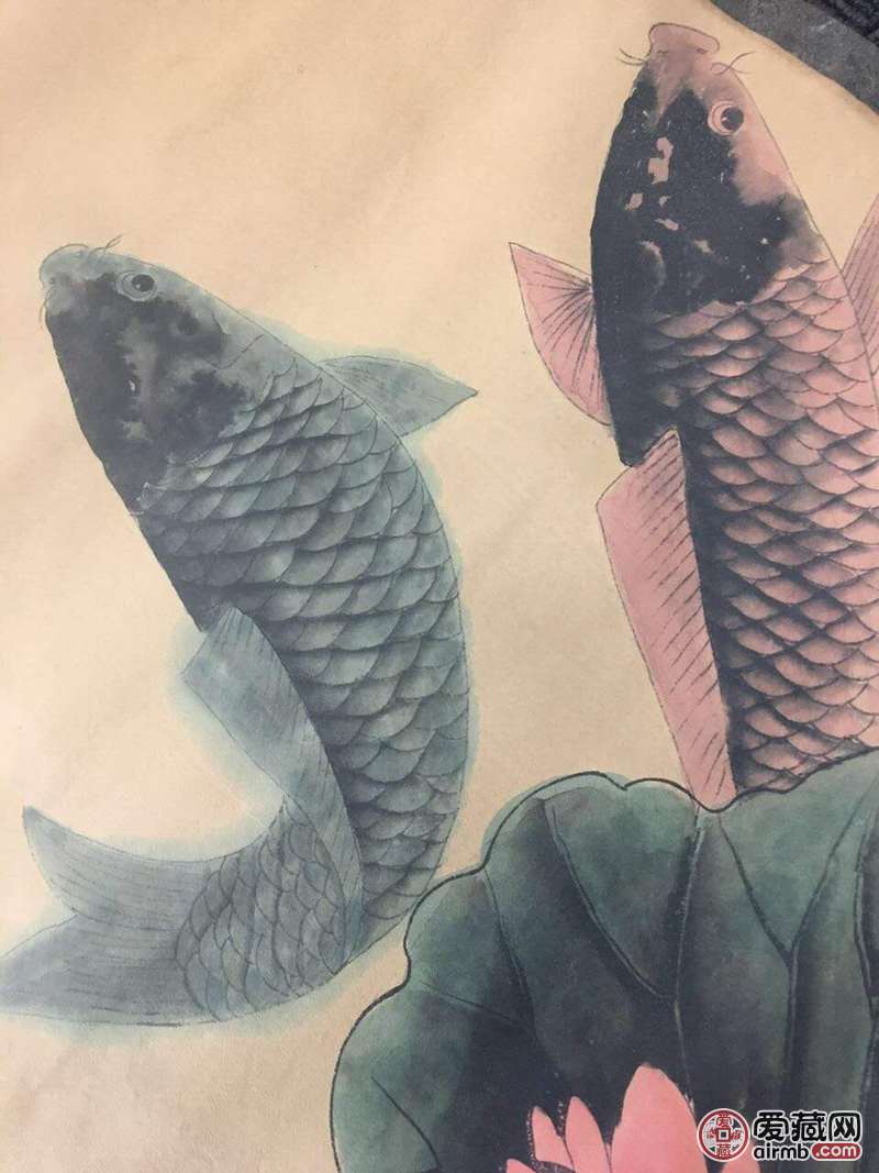 齐白石观鱼碧潭上,木落潭水
