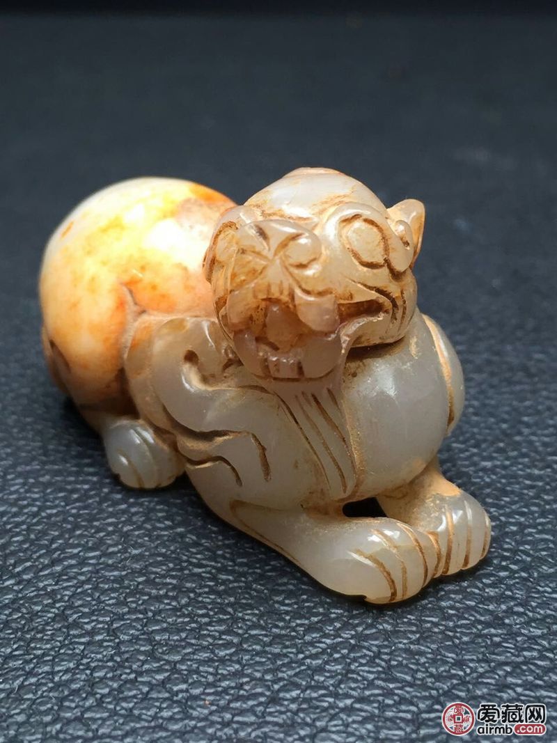 战汉和田玉,玉麒麟辟邪兽