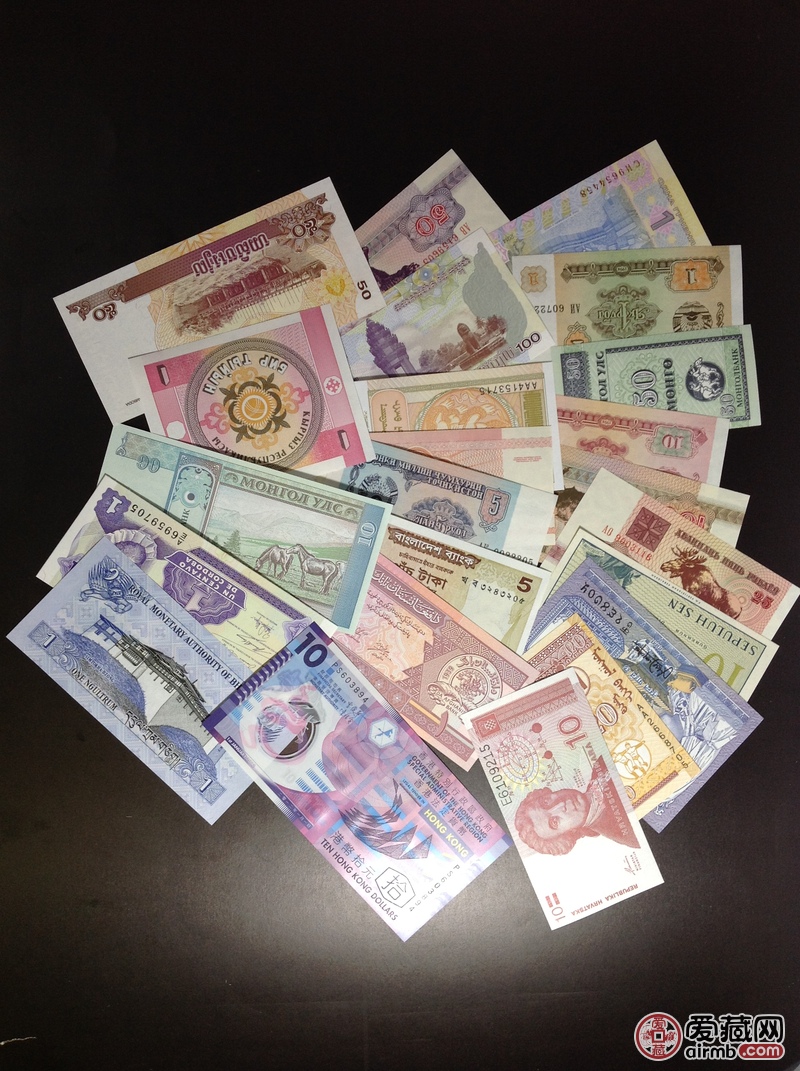 25个国家52张外币,包括美元港币越真假_图片_价格