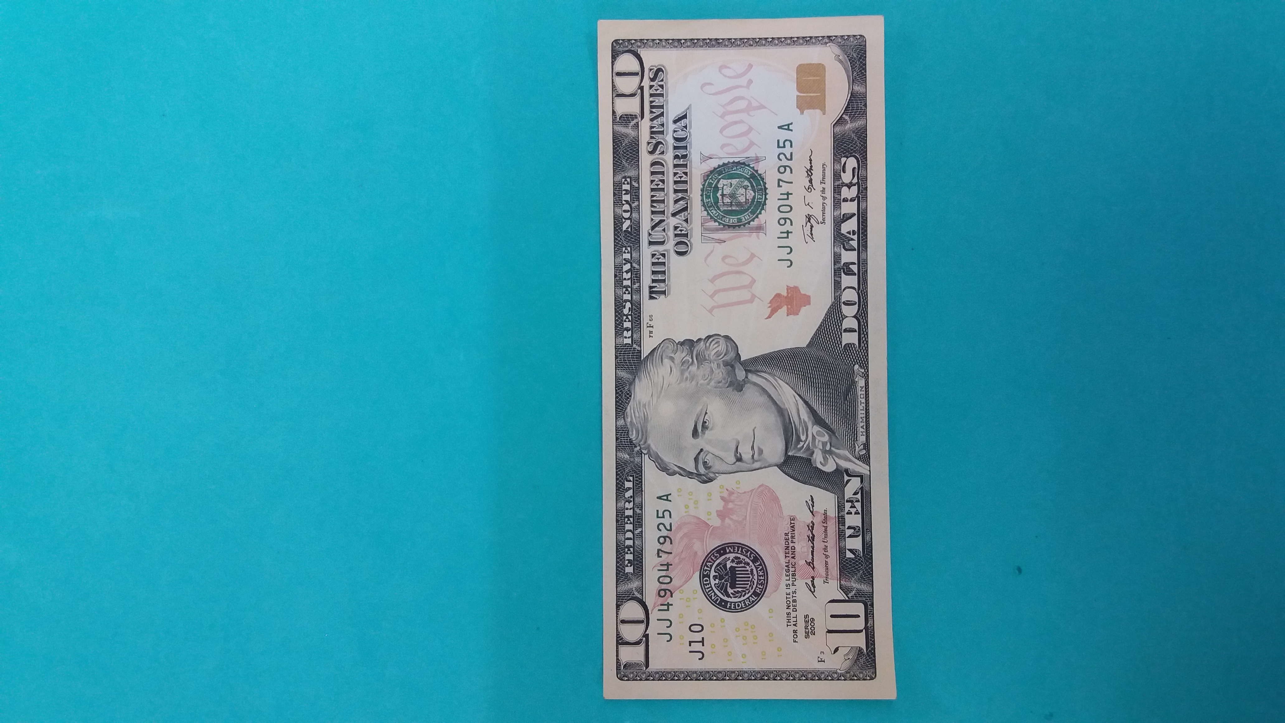 10元美金,早期2009年,实