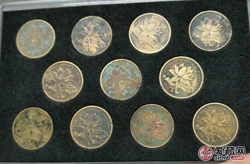 荷花五角包浆币!原汁原味,无人