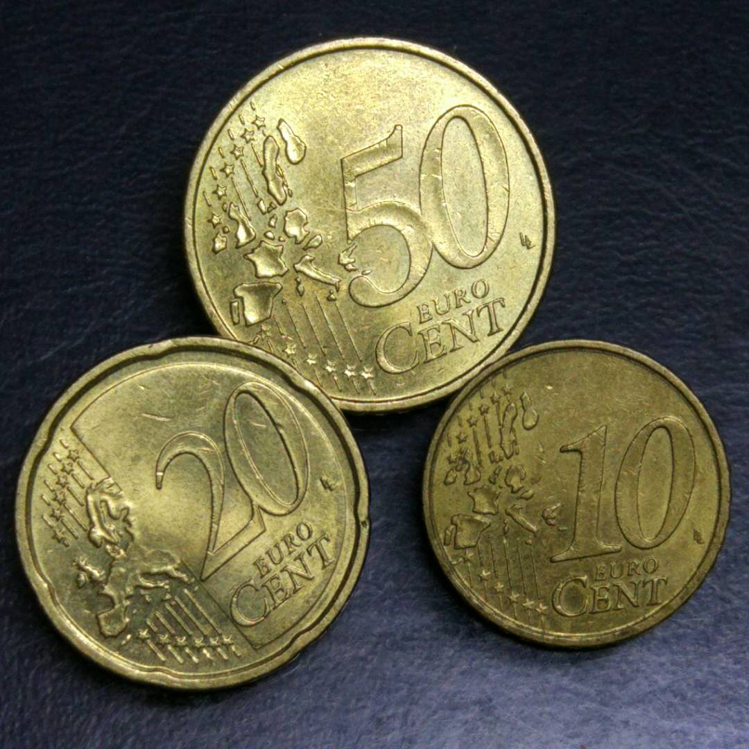 德国10,20,50欧分硬币1