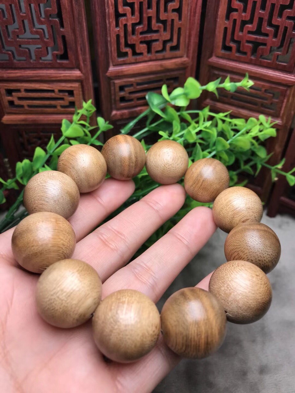 越南芽庄黄奇楠沉香规格20cmx12粒甜香