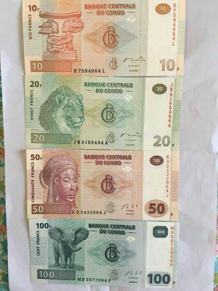非洲刚果纸币4张,偏远地区运费到付真假_图片_价格_评级-外国钱币-爱