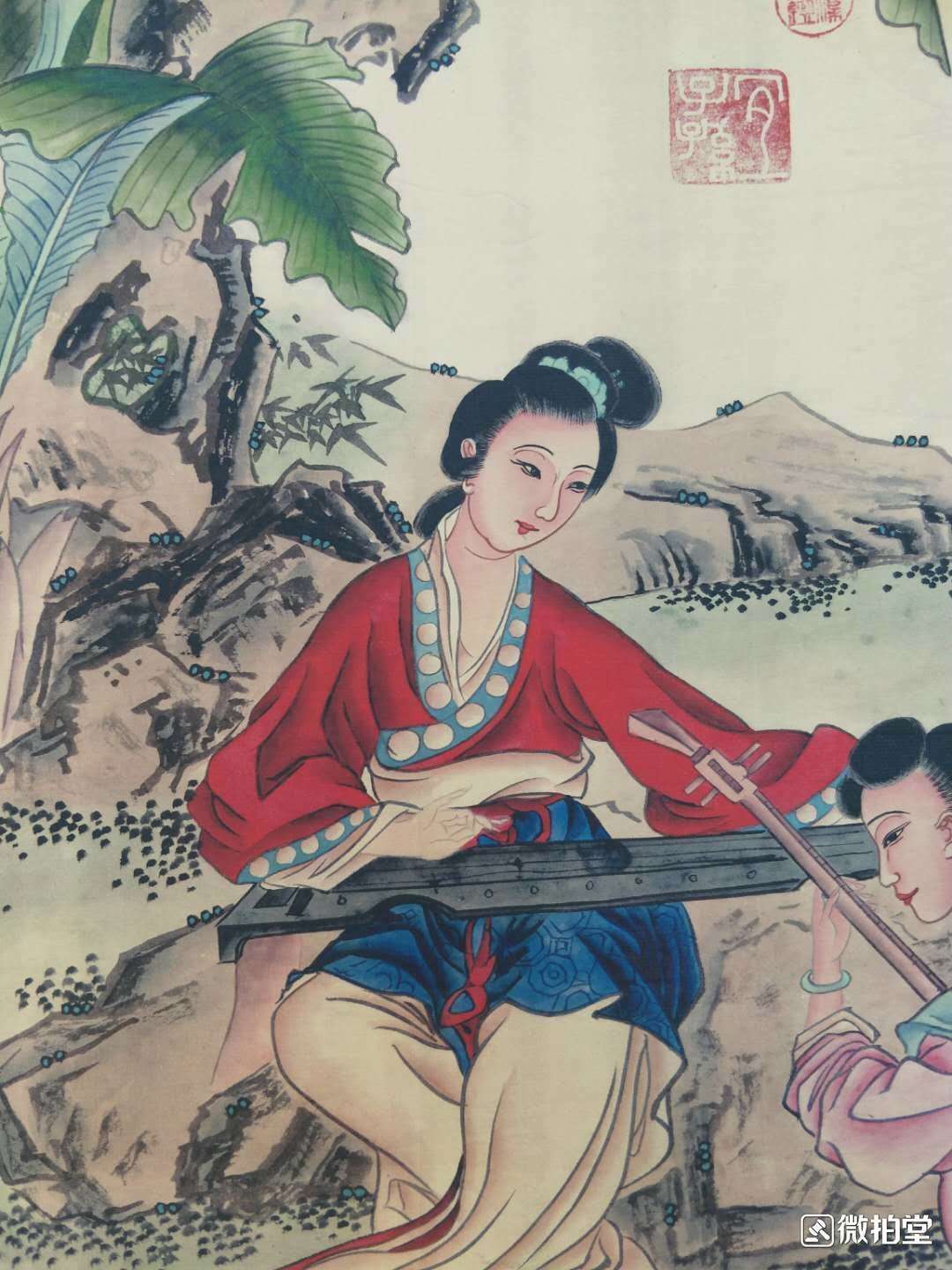 精品低价放漏!唐寅款作品《仕女图》卷轴画一幅〖尺