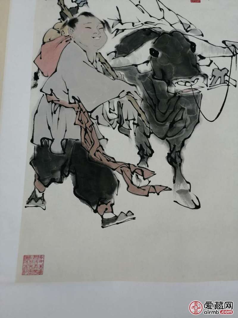 范曾款作品(老子出关)卷轴字画一幅,画工精湛,栩栩