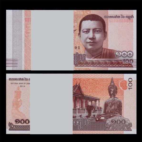 柬埔寨100瑞尔纸币,1000张原整捆,外国钱币