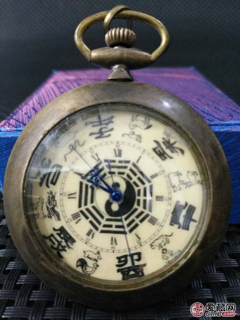 旧藏铜十二生肖《八卦图》美人画