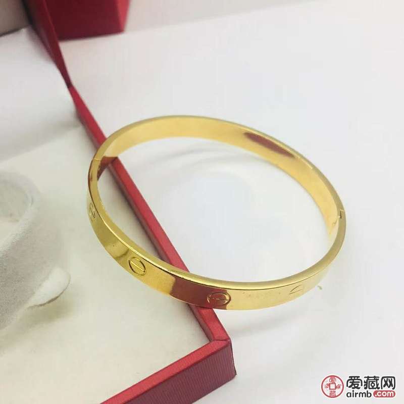沙金卡地亚手镯,佩带绝对好看,千足金工艺,金店