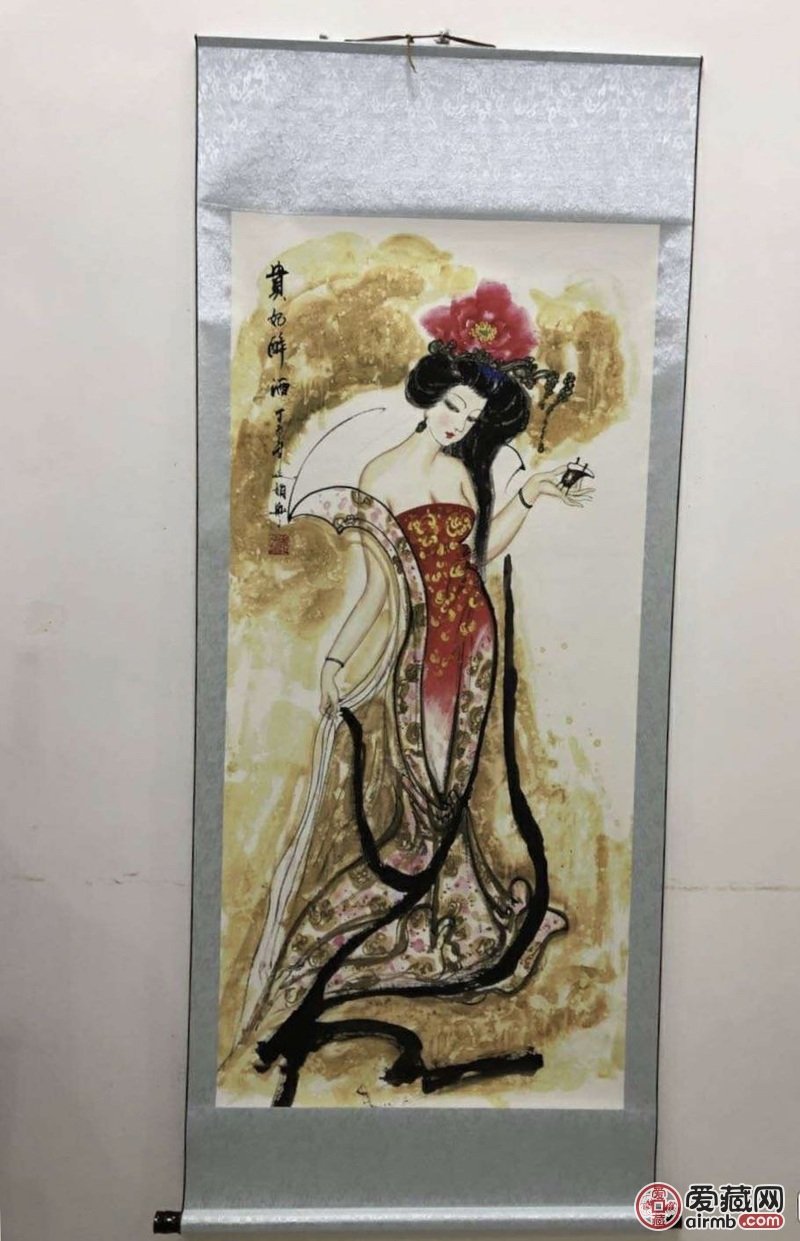 贵妃醉酒中堂画一幅名家作品此画画工精湛