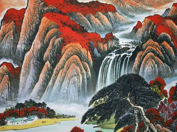 鸿运当头落款刘继伟作品画装饰精品宣纸横幅画帛