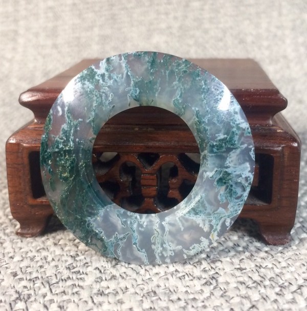 老水草玛瑙环完整少见水草好看直径4厘米厚