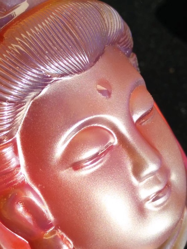 精美棕红"神开脸观世