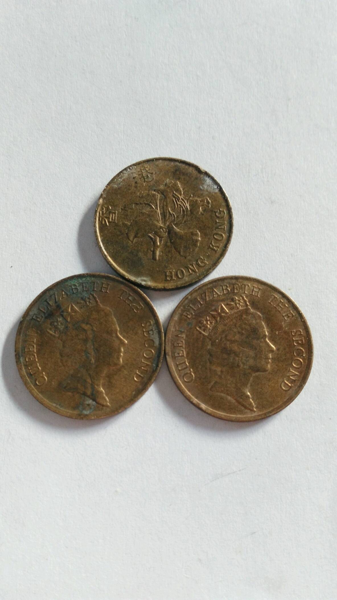 香港10毫3枚一枚95年二枚9