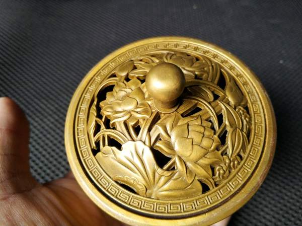 古董收藏民间藏品黄铜熏香炉包浆厚重造真假_图片_价格_评级-文玩杂项