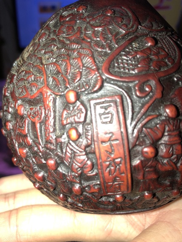 珍藏私人收藏百子祝寿桃希有藏品一件高宽11cm1