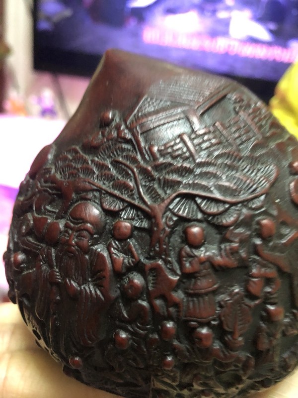 珍藏私人收藏百子祝寿桃希有藏品一件高宽11cm1