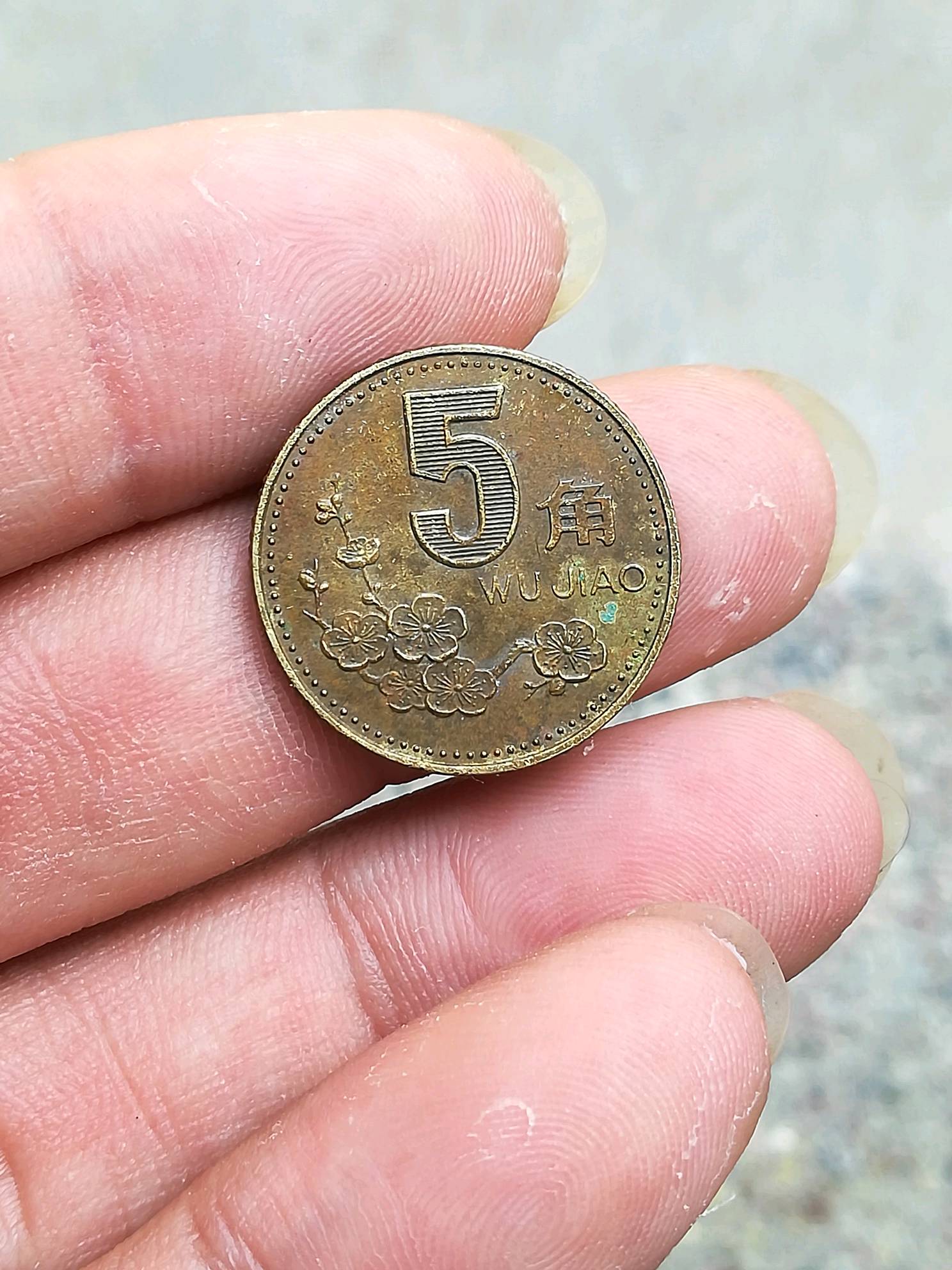 梅花五角包浆币1996年一枚
