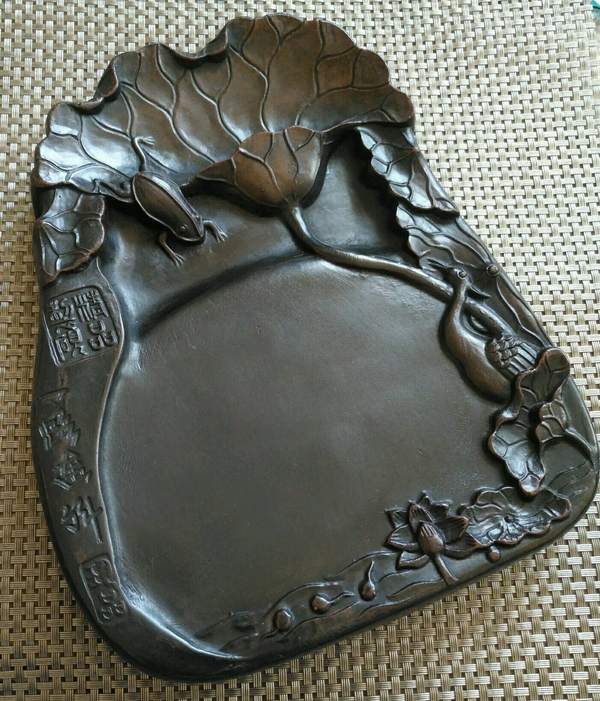 澄泥砚一路连科砚台规格约215175mm