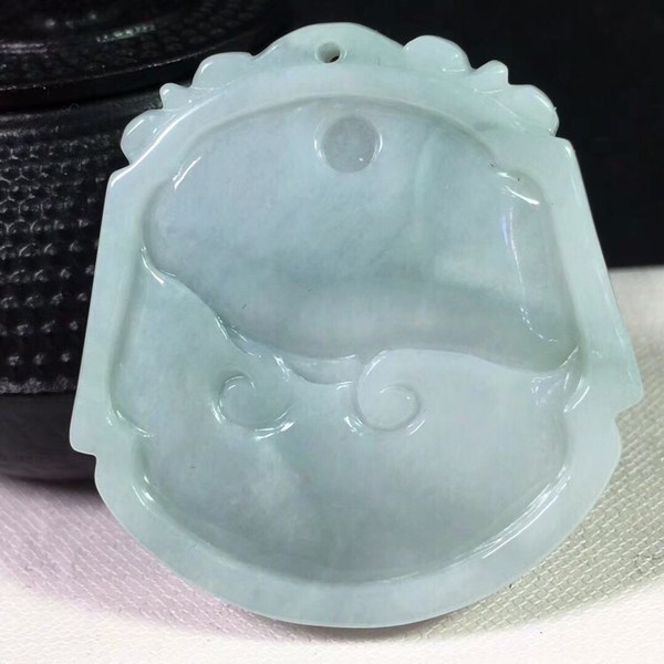 天然缅甸翡翠玉a货老坑种底色凤牌吊坠尺寸43