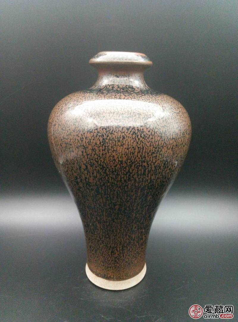 建窑鹧鸪釉梅瓶旧藏全品高18