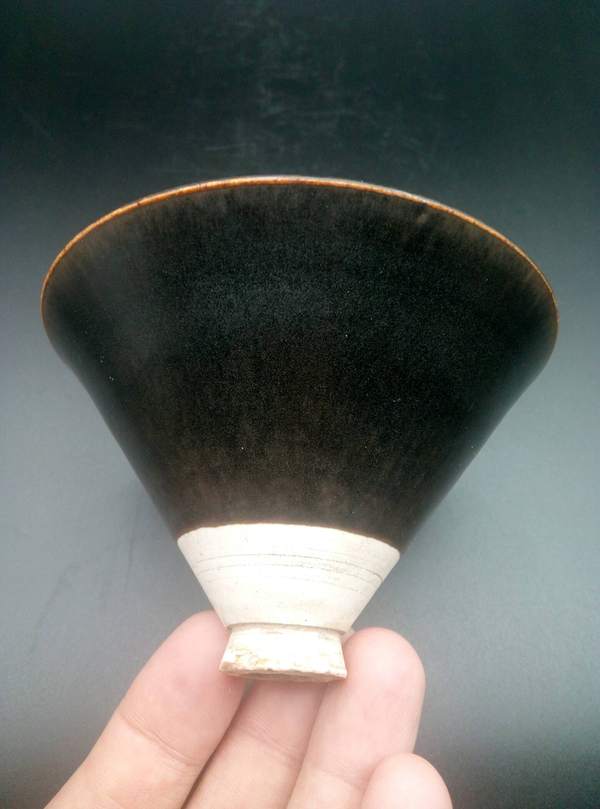 定窑斗笠盏旧藏全品高65cm口107cm喜欢速