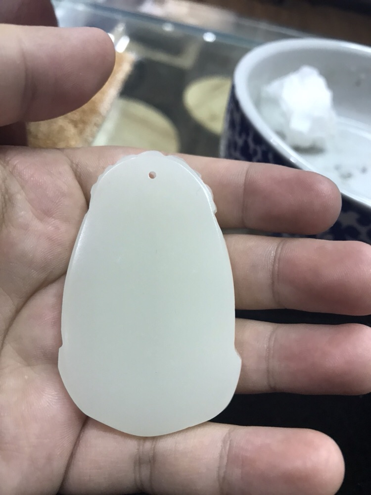 高档精美 新疆和田青白玉超大号