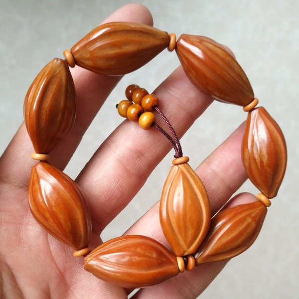 放漏了橄榄核素核手串赠送精美包装盒尺寸细节如图