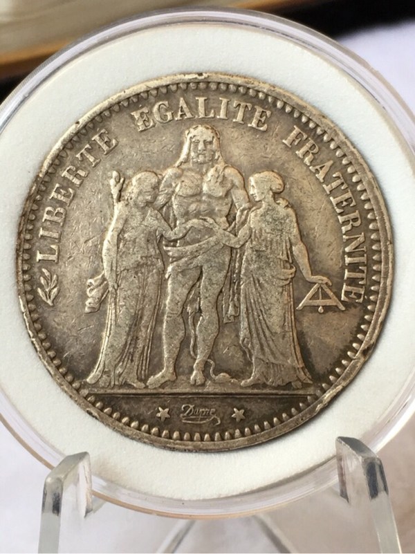 法国大力神大力神银币5发廊含银量90重量25