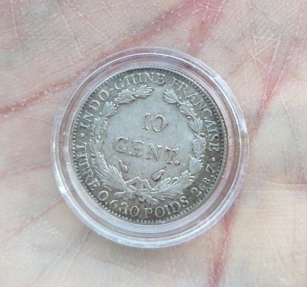 精美法属坐洋1角1枚品相不错边齿无毛病保证真