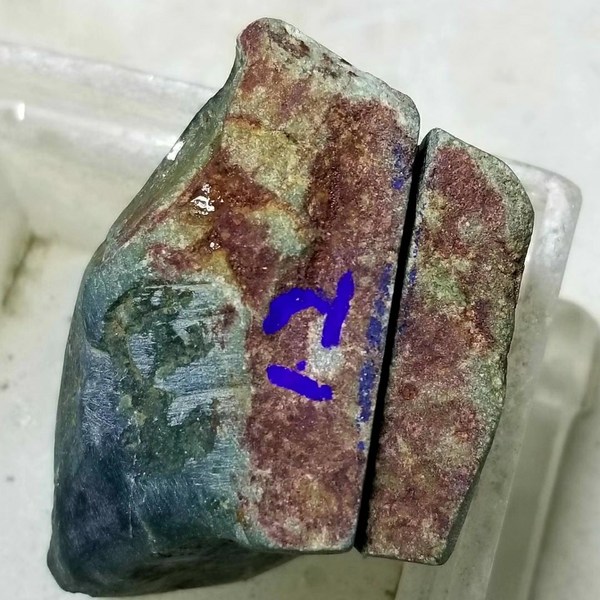 109克极品老敞口南齐解口墨翠牌子料料子种