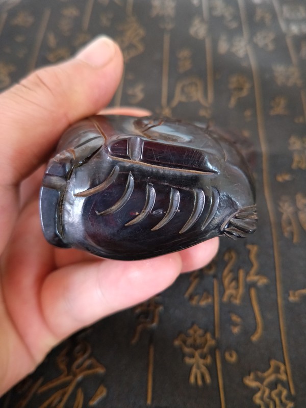 牛角保真牛角人头担保纯手工雕刻假一真假_图片_价格_评级-文玩杂项