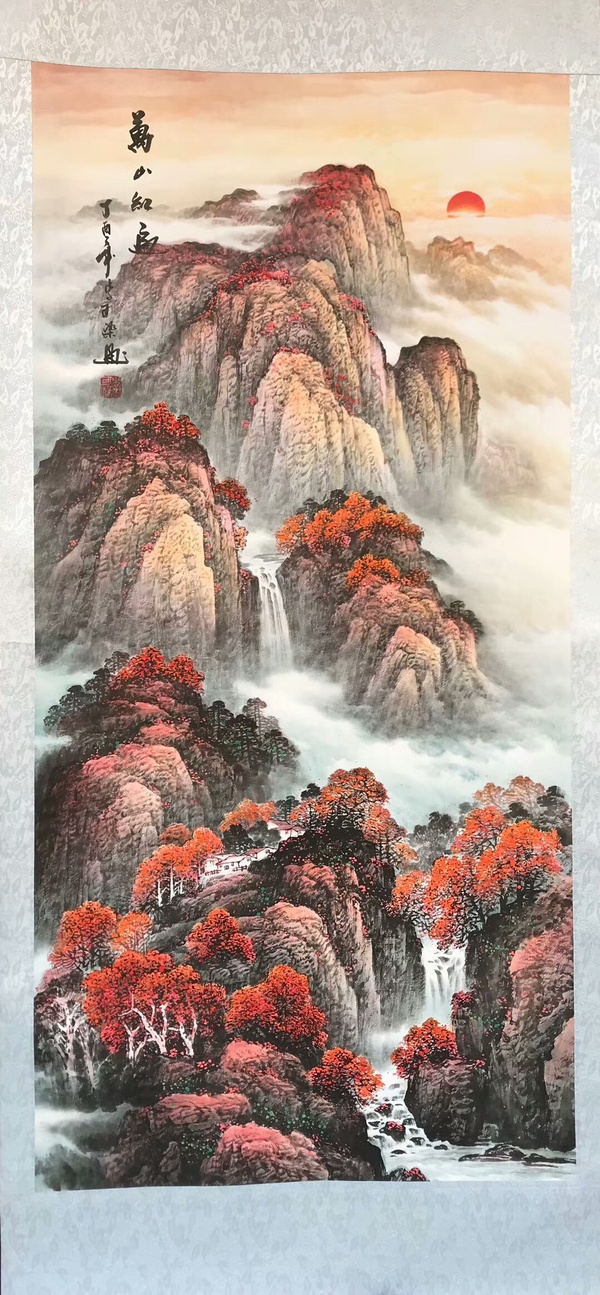 国画名人立轴字画 鸿运当头,挂画,尺寸170*70