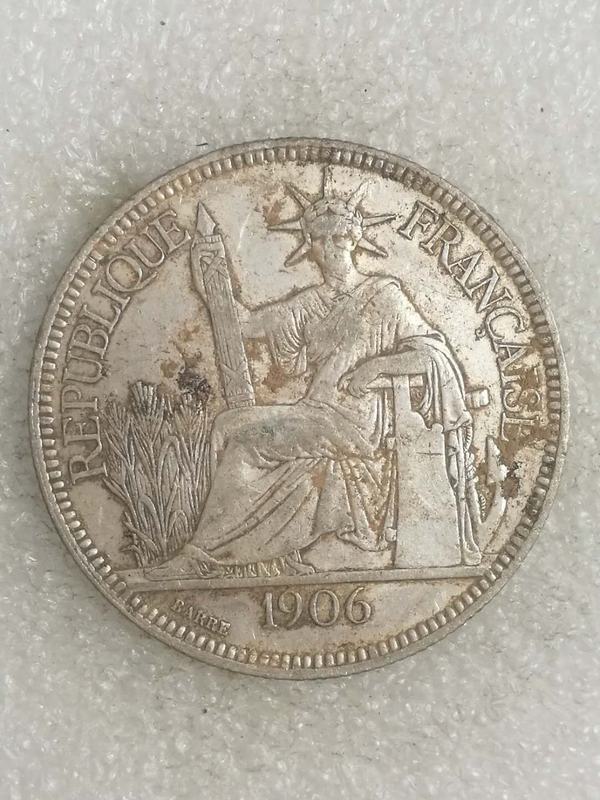 较早期1906年坐洋壹圆银币带光全脸重约27克