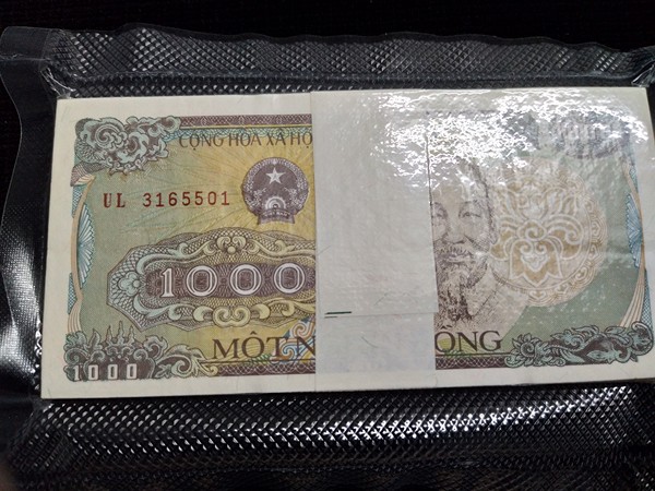 越南1000盾,全新百连,号码316真假_图片_价格_评级-外国钱币-爱藏网
