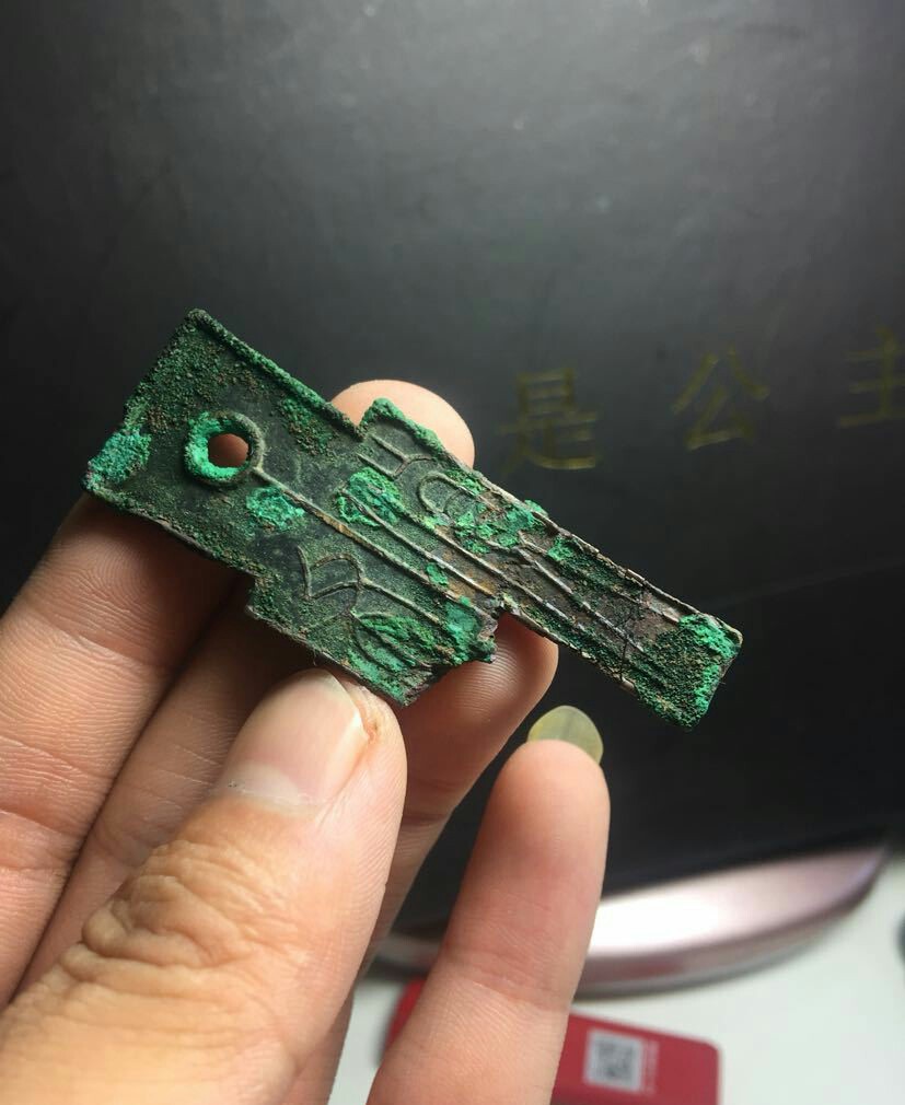 处理,货布单腿标本一枚,有修复