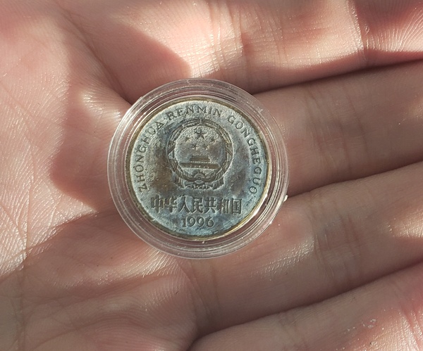 1996年梅花五角极品白色包浆币,手机直真假_图片_价格_评级-硬币-爱藏