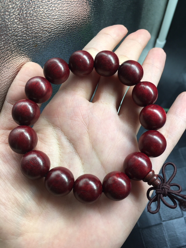 天然红酸枝木手串低价起拍01竞拍机刷包浆