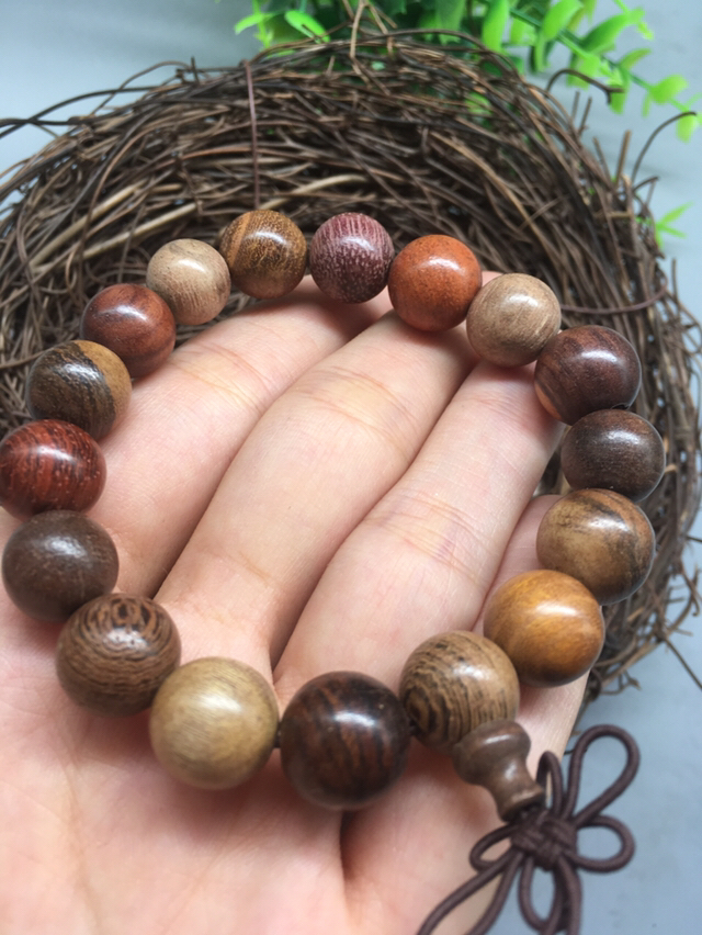 原木多宝手串黑檀红酸枝鸡翅木紫