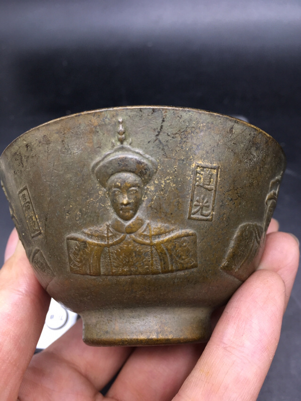 铜器纯铜5帝铜碗,分量很足,包浆醇厚,做真假_图片_价格_评级-清朝-爱