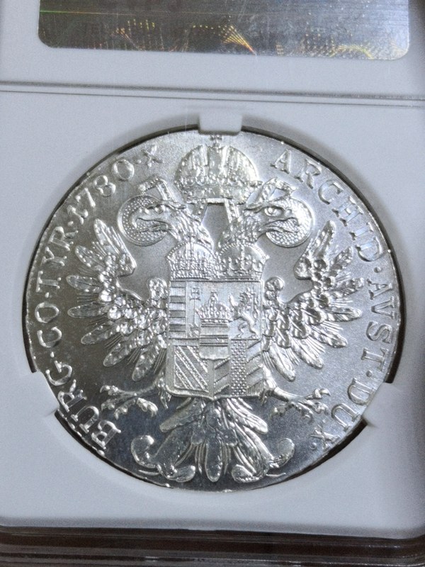 长誉评级奥匈帝国大奶妈银币重283克含银量百