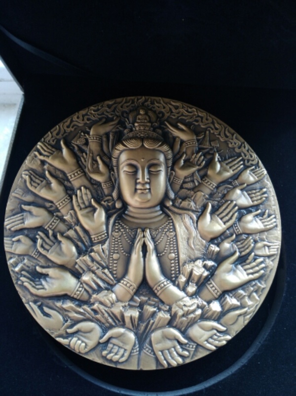 千手观音大铜章直径150毫米材质铜铸造888