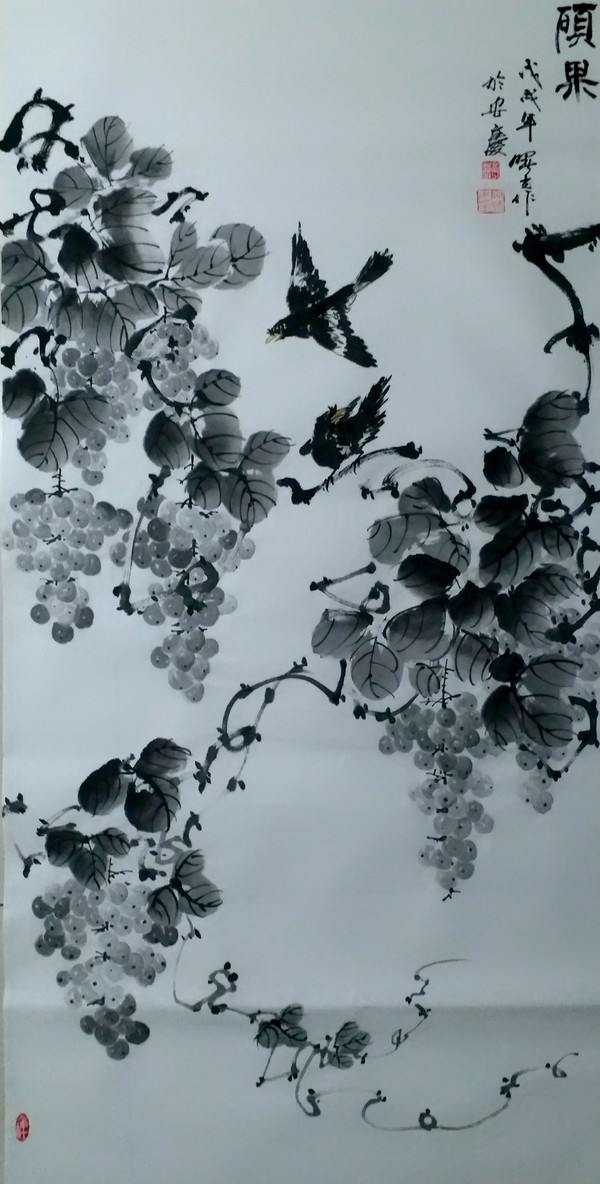 四尺整幅国画葡萄,13869真假_图片_价格_评级-书画篆刻-爱藏网